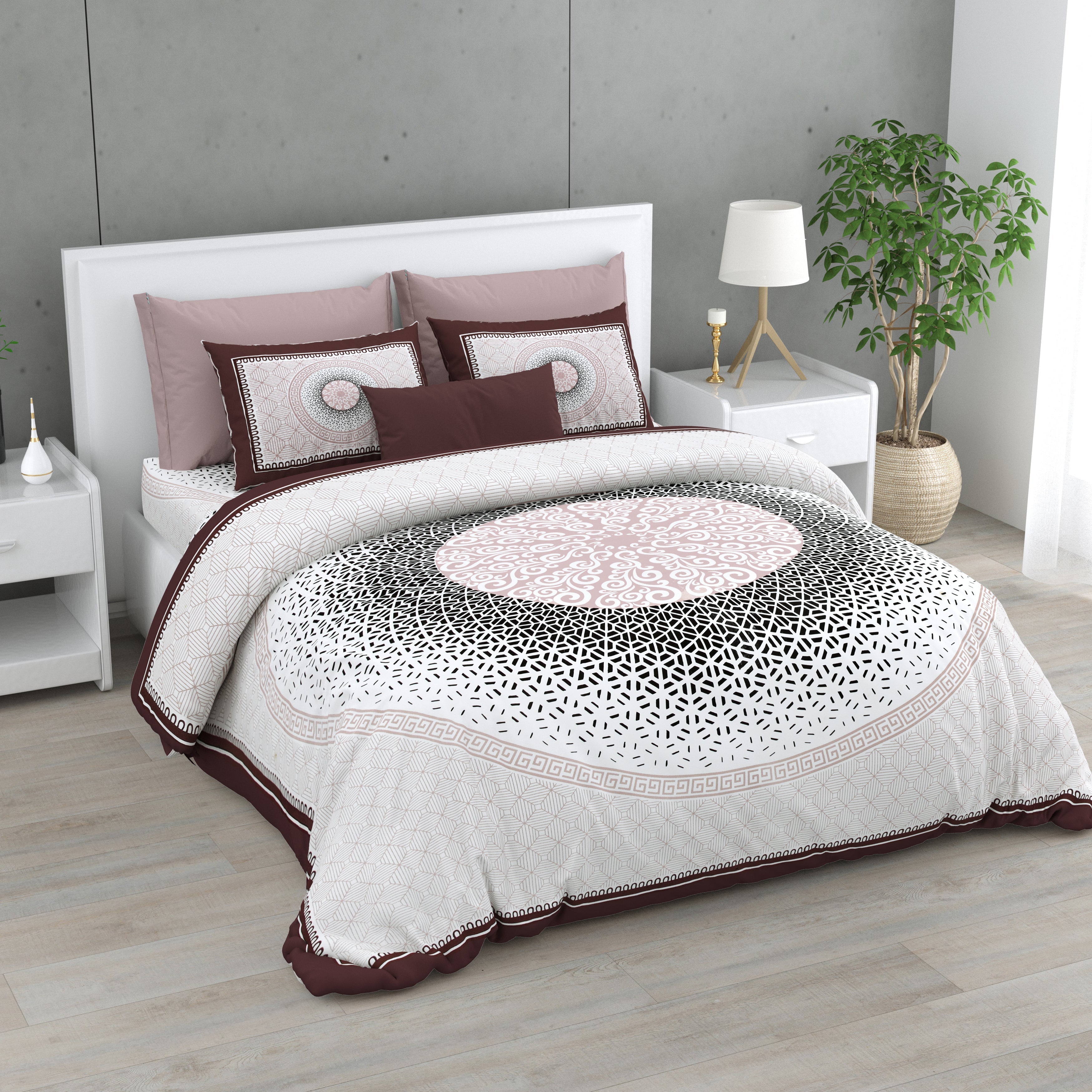 Majestic Mandala Luxe Bedsheet Set 100 x 108