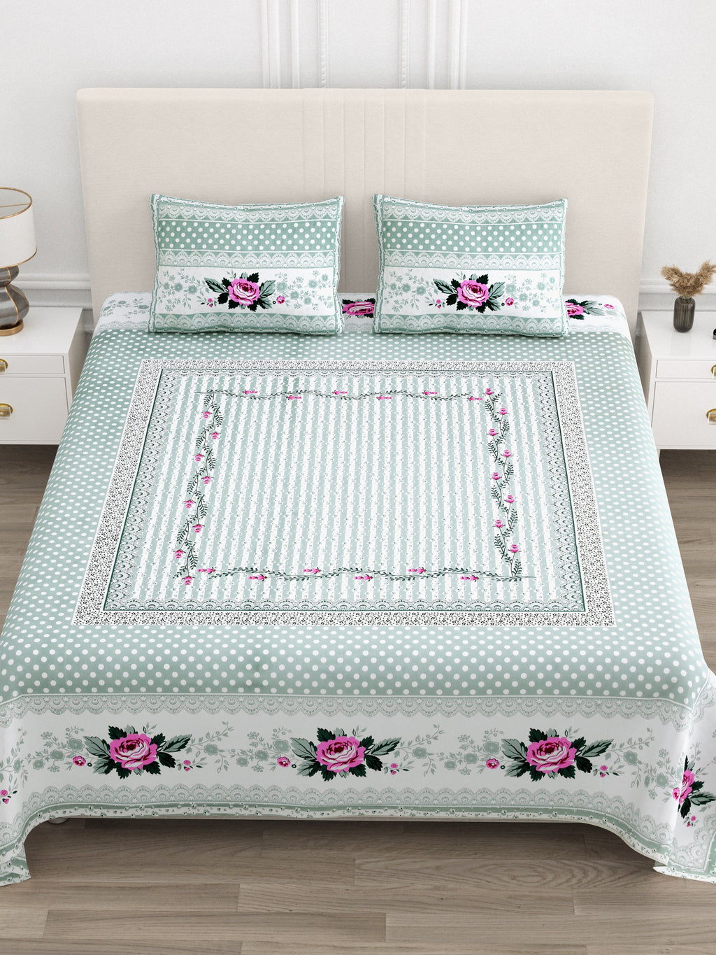 Sunehri Phool Collection Bedsheet  100 x 108