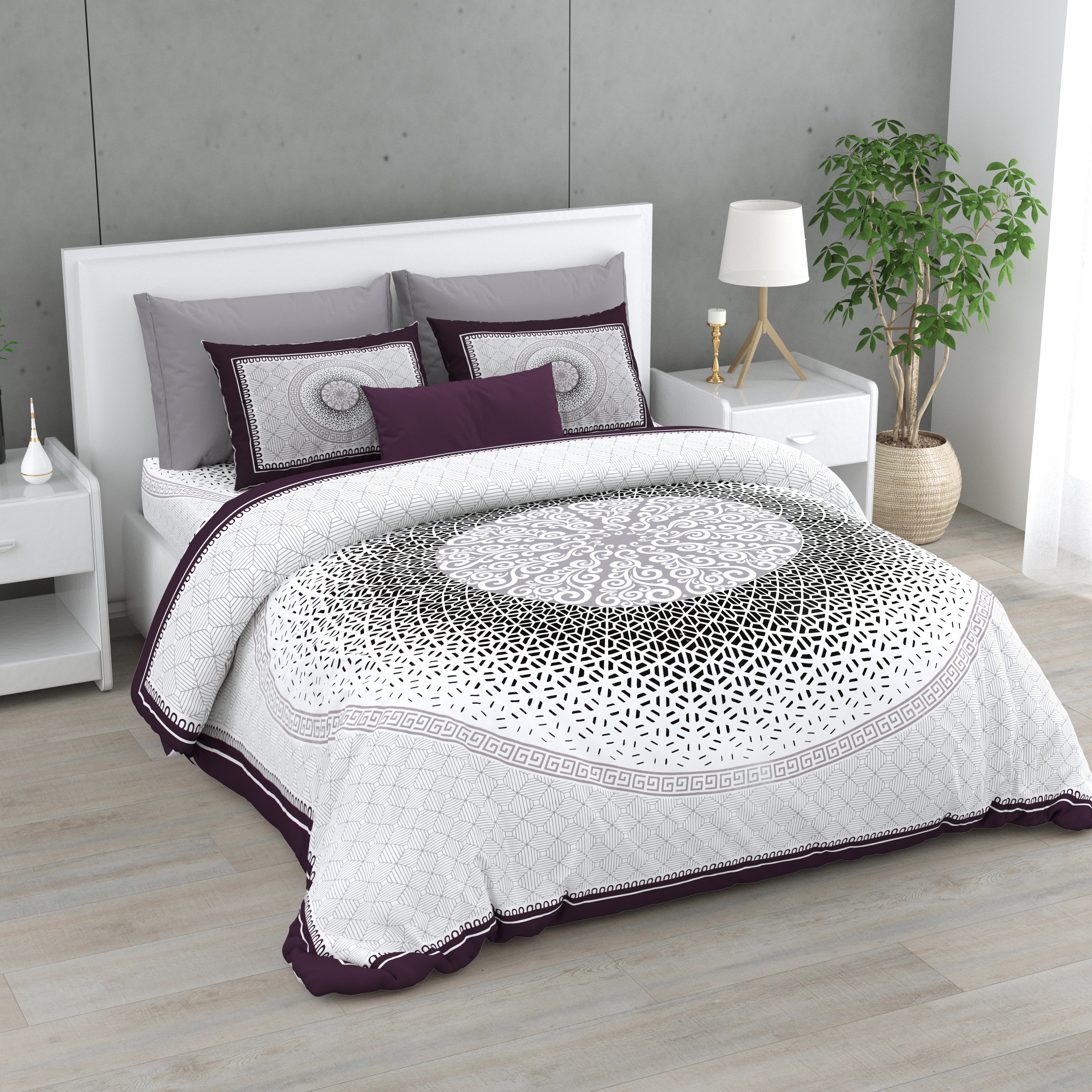 Majestic Mandala Luxe Bedsheet Set 100 x 108