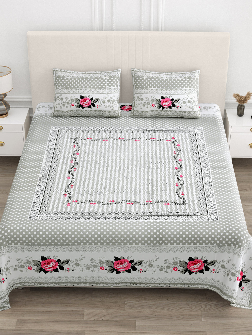 Sunehri Phool Collection Bedsheet  100 x 108