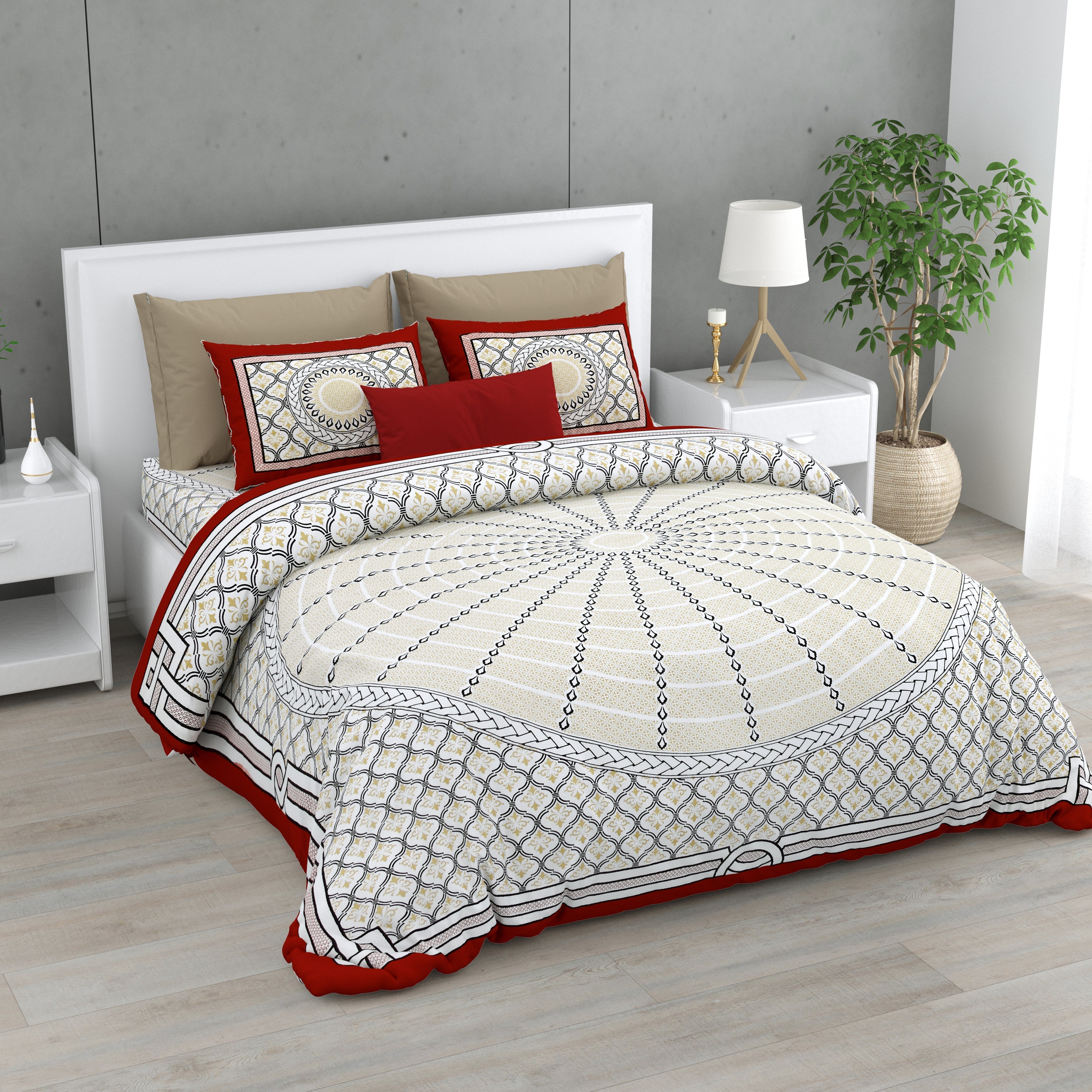 Majestic Mandala Luxe Bedsheet Set 100 x 108