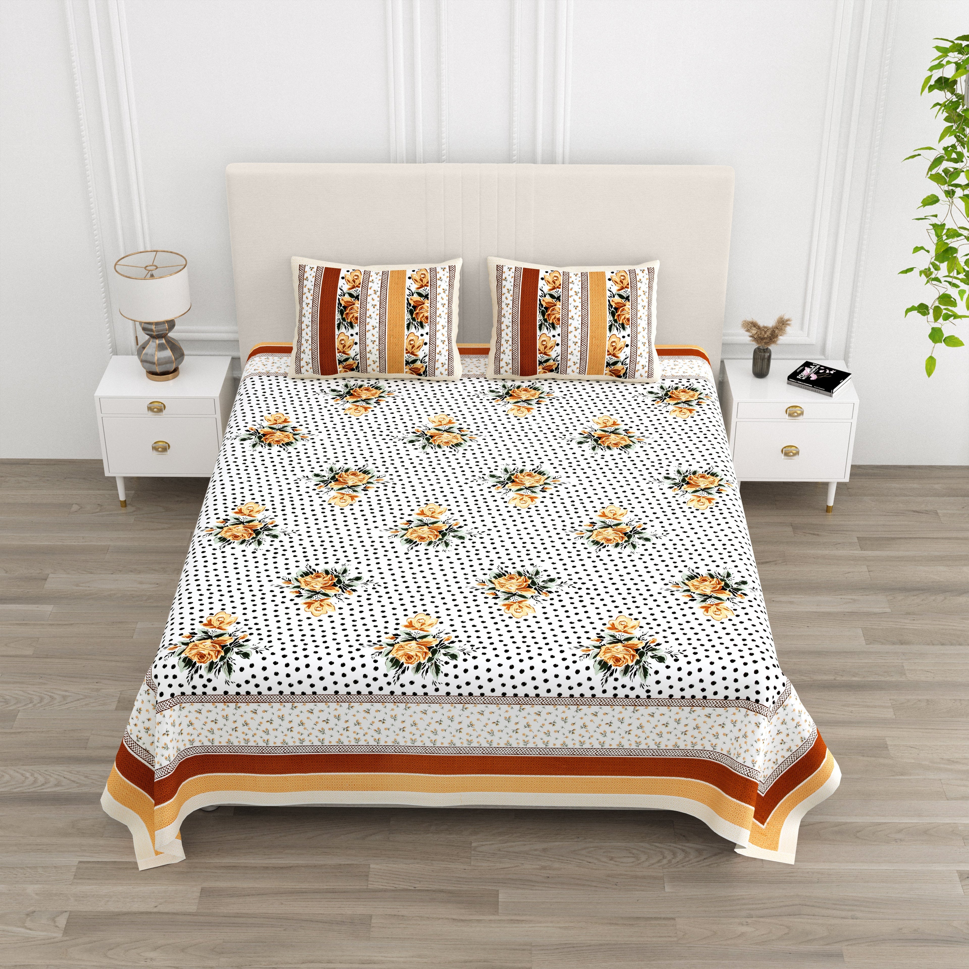 Amber Flora Elegance  Bedsheet  Set 100 x 108
