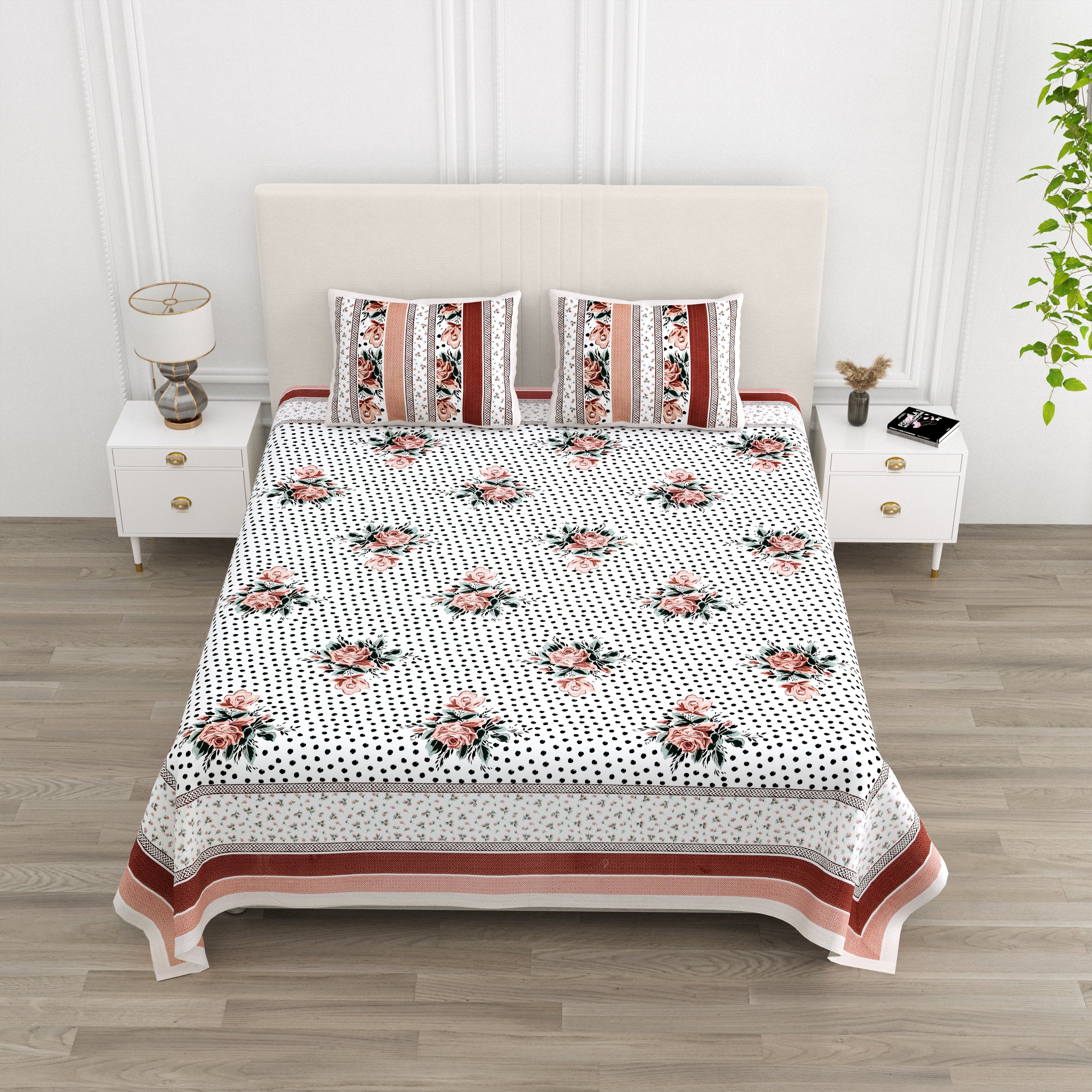 Amber Flora Elegance  Bedsheet  Set 100 x 108