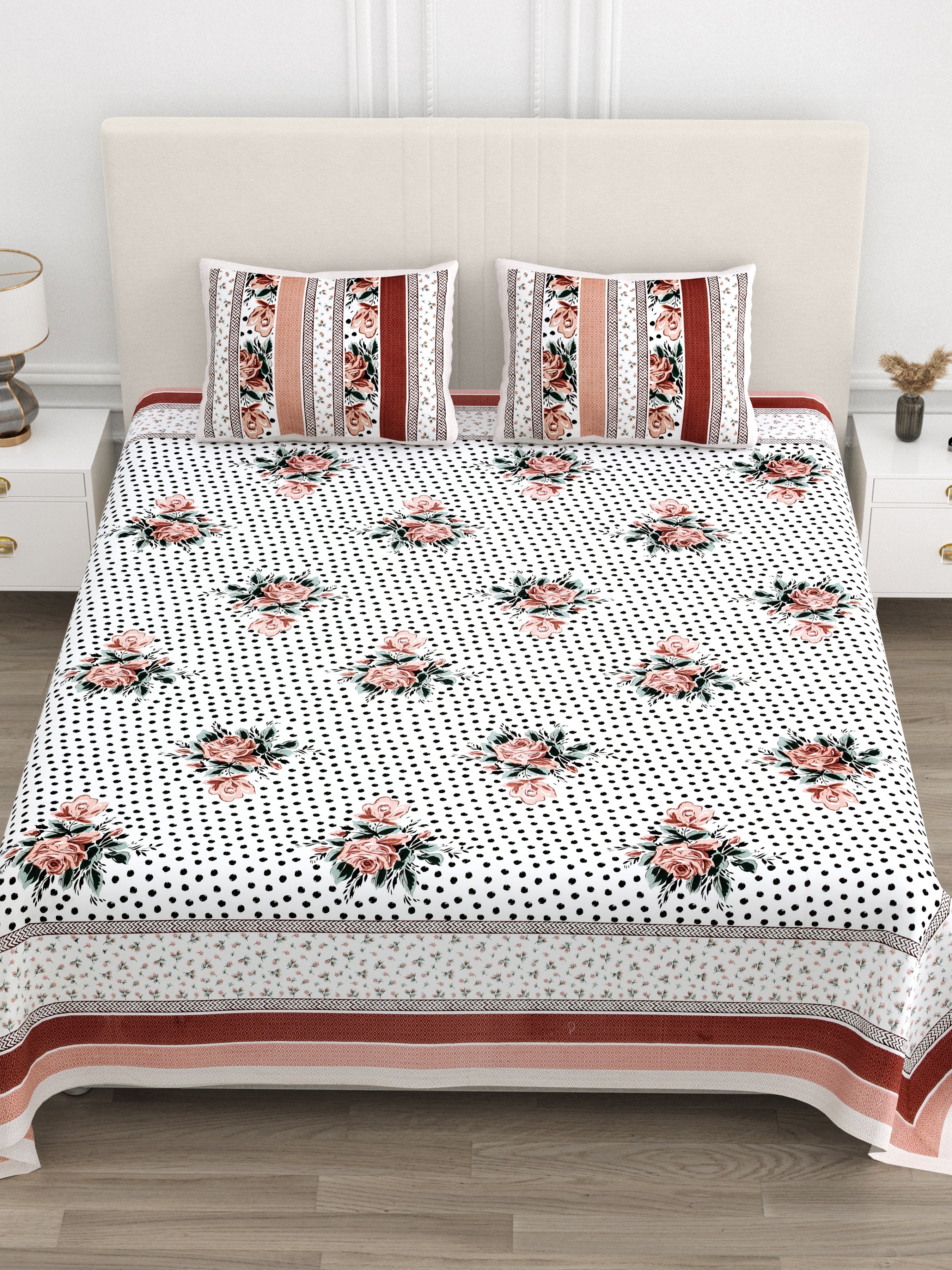 Amber Flora Elegance  Bedsheet  Set 100 x 108
