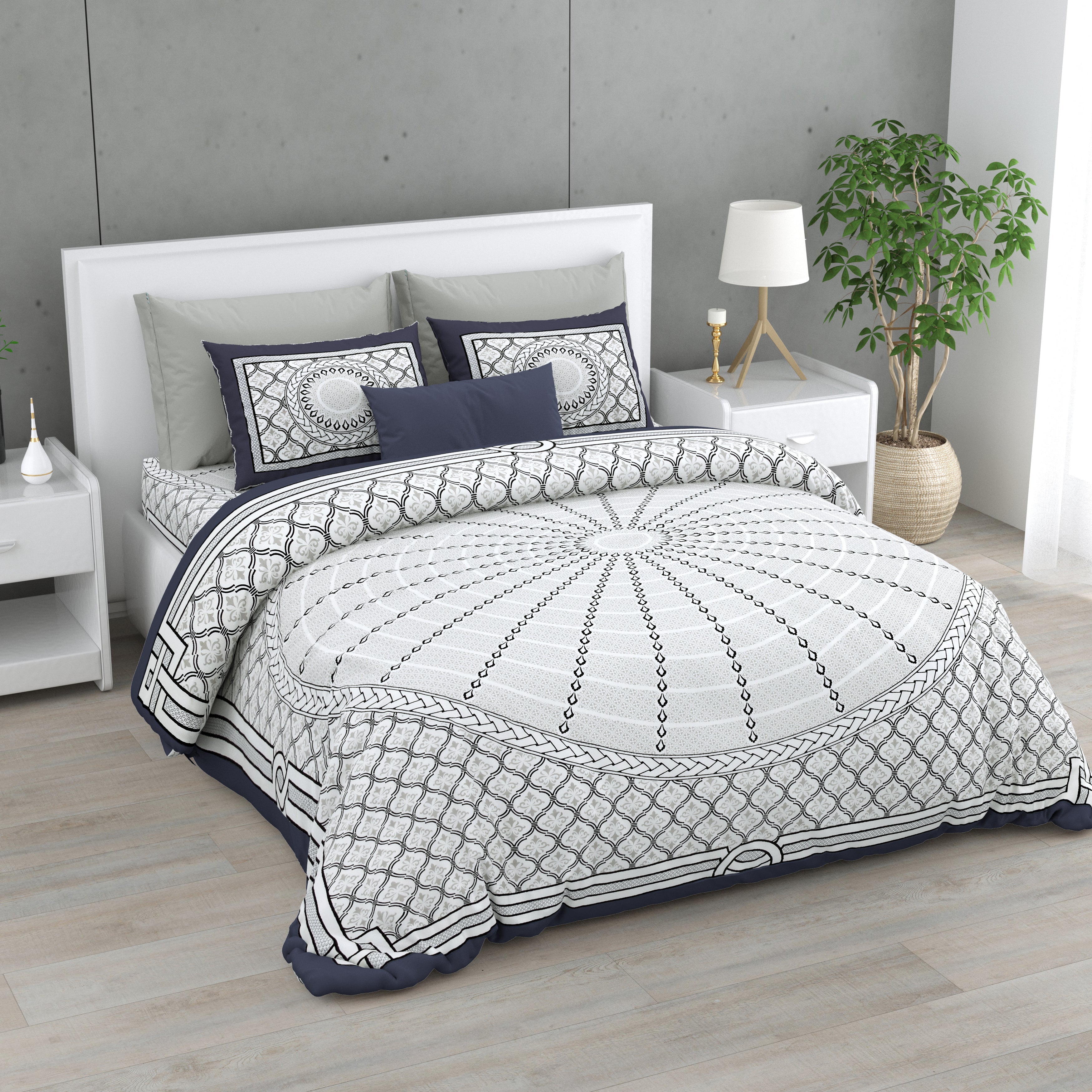 Majestic Mandala Luxe Bedsheet Set 100 x 108