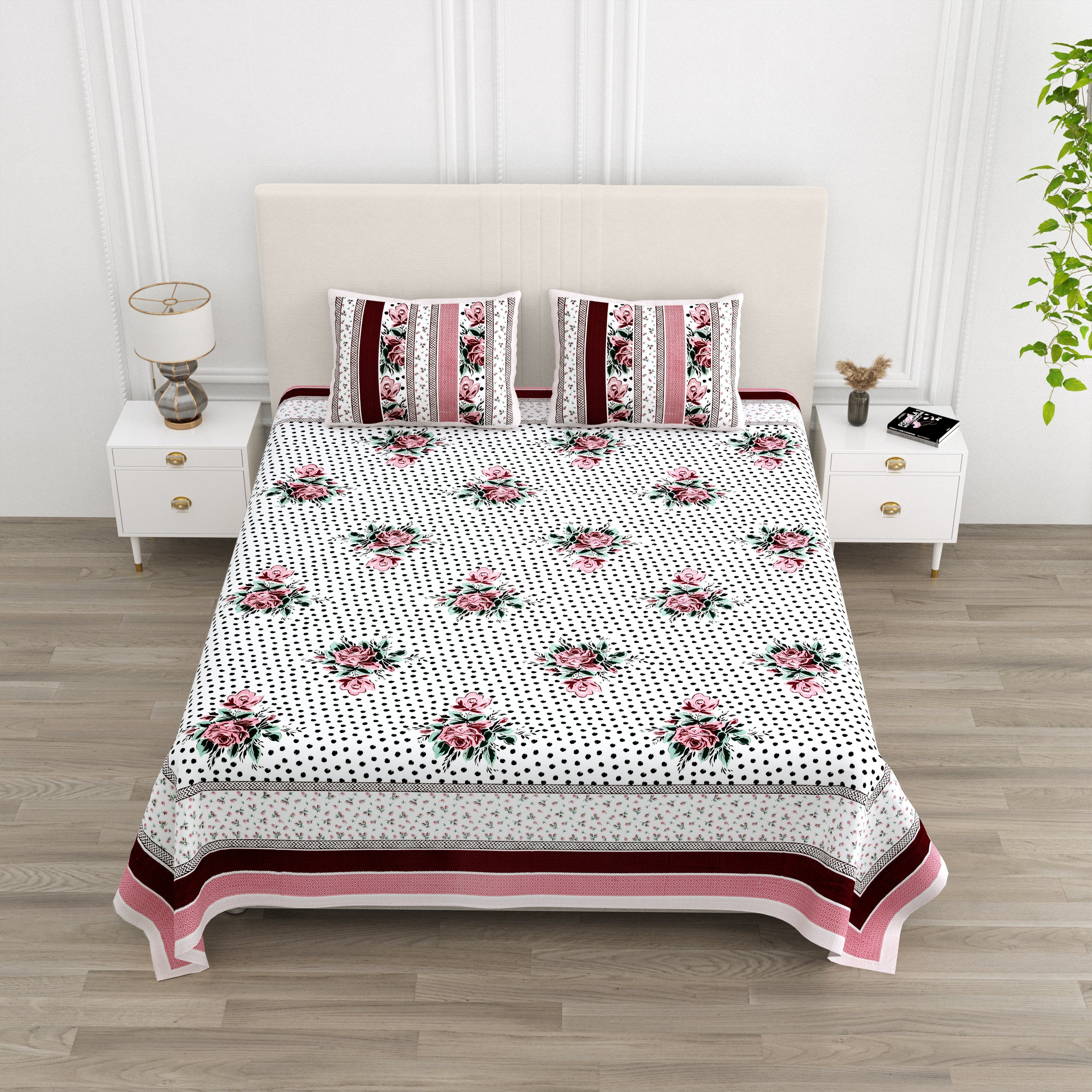 Amber Flora Elegance  Bedsheet  Set 100 x 108