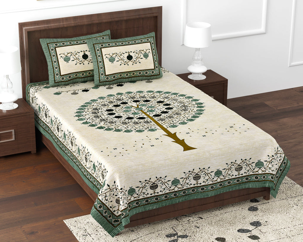 Rajvastra Prosperity Tree Bedsheet Set 70x100