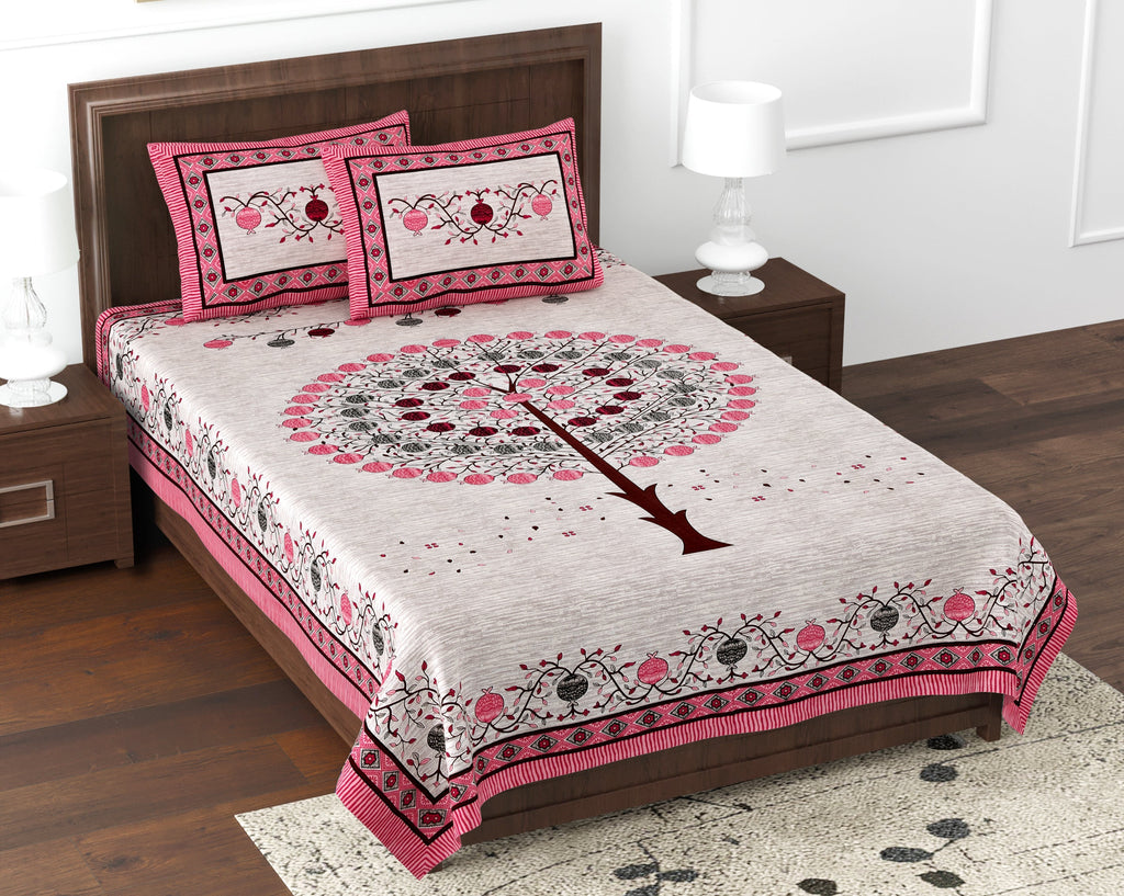 Rajvastra Prosperity Tree Bedsheet Set 70x100